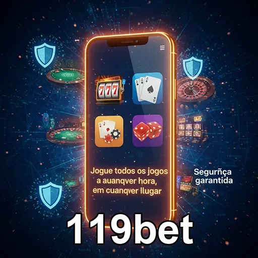 Tela com diversos jogos de casino acessíveis pelo app móvel