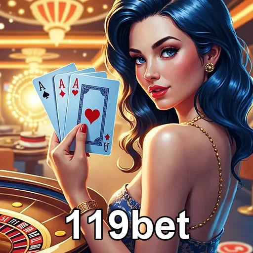 Imagem do cassino 119bet com jogos e ambiente animado, promovendo diversão e apostas online.